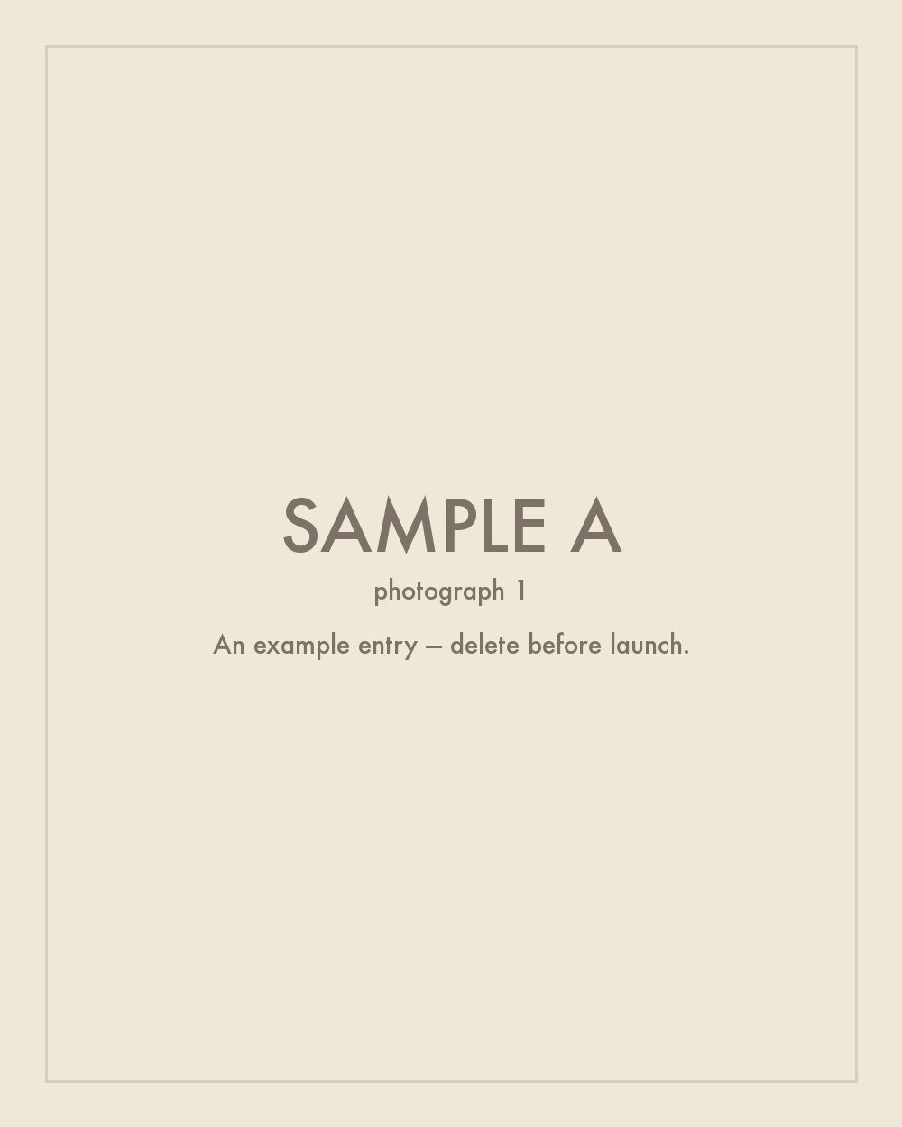 Sample A: delete this entry