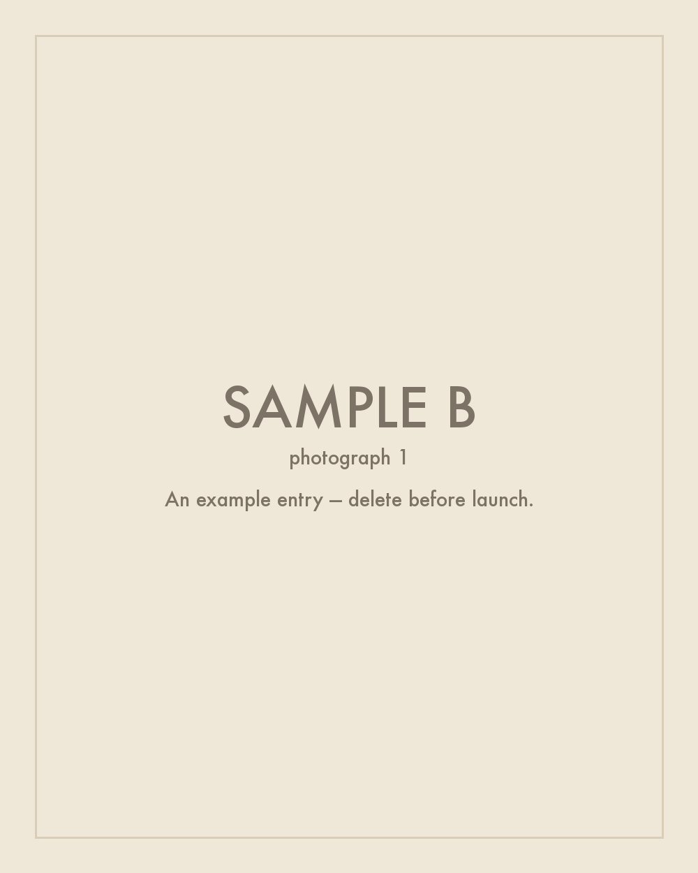 Sample B: a piece with no listing, reduced