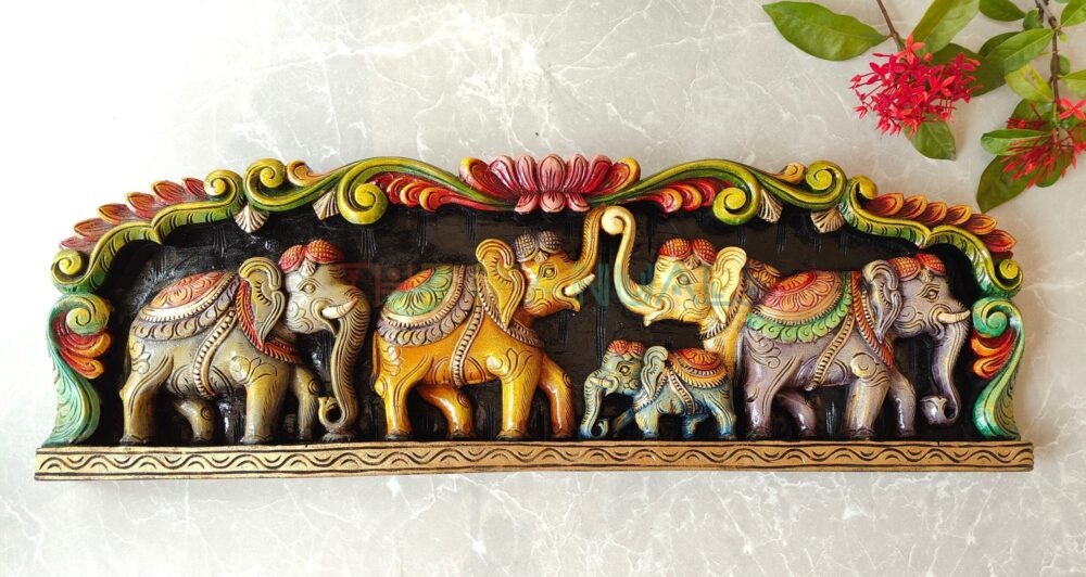 Multicolour Elephants Wall Panel - Image 4