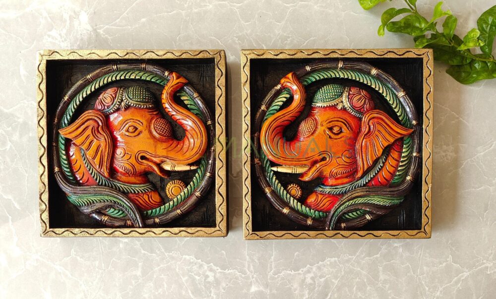 Elephants heads with square - Image 2