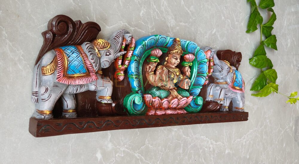 godess lakshmi with elephants garland - Image 2