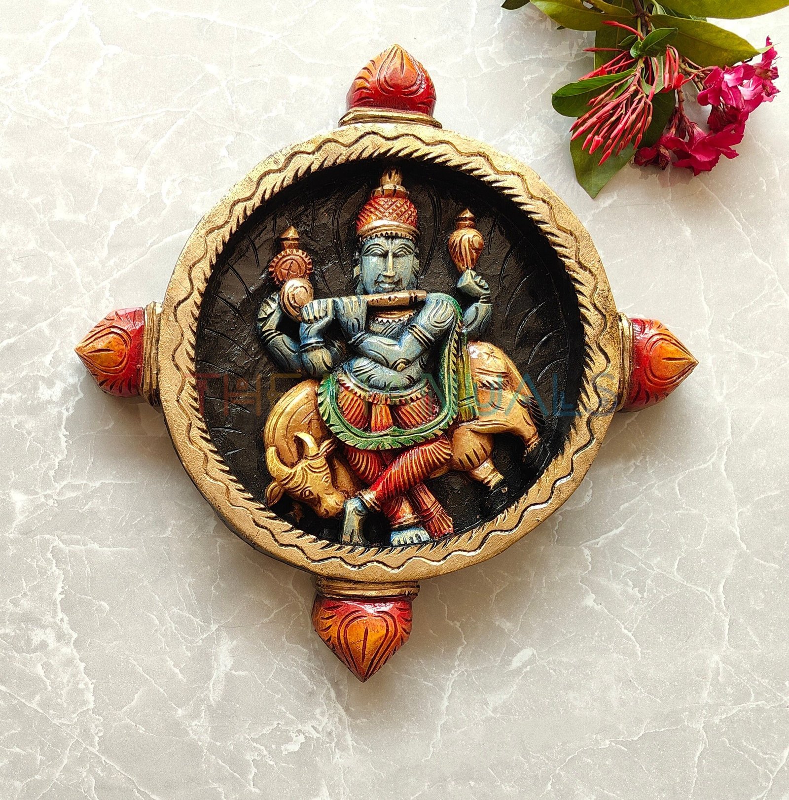 Krishna with Cow Wall Hanging - Image 2